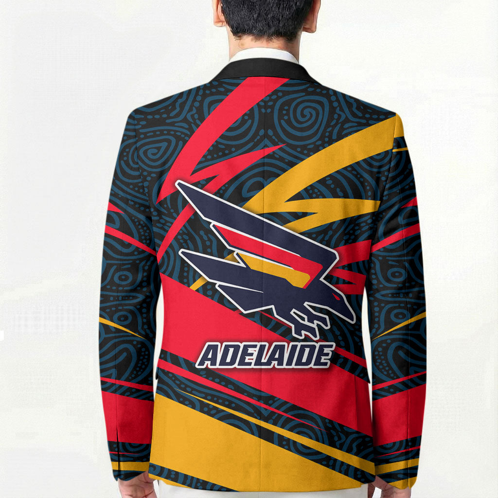 Adelaide Crows Australian Football Blazer Fierce Mascot Spirit With Indigenous Pattern Art