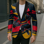 Adelaide Crows Australian Football Blazer Fierce Mascot Spirit With Indigenous Pattern Art