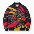 Adelaide Crows Australian Football Bomber Puffer Jacket Fierce Mascot Spirit With Indigenous Pattern Art