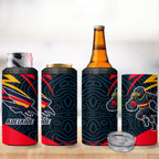 Adelaide Crows Australian Football 4 in 1 Can Cooler Tumbler Fierce Mascot Spirit With Indigenous Pattern Art