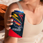 Adelaide Crows Australian Football 4 in 1 Can Cooler Tumbler Fierce Mascot Spirit With Indigenous Pattern Art