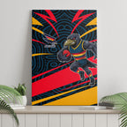 Adelaide Crows Australian Football Canvas Wall Art Fierce Mascot Spirit With Indigenous Pattern Art