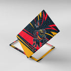 Adelaide Crows Australian Football Canvas Wall Art Fierce Mascot Spirit With Indigenous Pattern Art