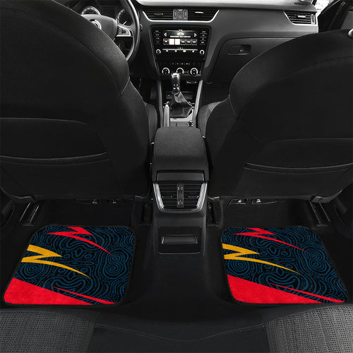 Adelaide Crows Australian Football Car Mats Fierce Mascot Spirit With Indigenous Pattern Art