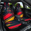 Adelaide Crows Australian Football Car Seat Cover Fierce Mascot Spirit With Indigenous Pattern Art