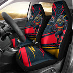Adelaide Crows Australian Football Car Seat Cover Fierce Mascot Spirit With Indigenous Pattern Art