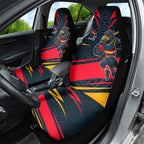 Adelaide Crows Australian Football Car Seat Cover Fierce Mascot Spirit With Indigenous Pattern Art