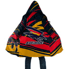 Adelaide Crows Australian Football Cloak Fierce Mascot Spirit With Indigenous Pattern Art