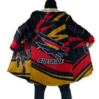 Adelaide Crows Australian Football Cloak Fierce Mascot Spirit With Indigenous Pattern Art
