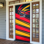 Adelaide Crows Australian Football Door Cover Fierce Mascot Spirit With Indigenous Pattern Art
