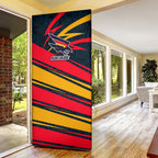 Adelaide Crows Australian Football Door Cover Fierce Mascot Spirit With Indigenous Pattern Art