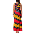 Adelaide Crows Australian Football Family Matching Tank Maxi Dress and Hawaiian Shirt Fierce Mascot Spirit With Indigenous Pattern Art