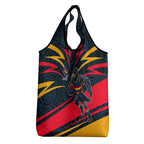 Adelaide Crows Australian Football Grocery Bag Fierce Mascot Spirit With Indigenous Pattern Art