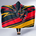 Adelaide Crows Australian Football Hooded Blanket Fierce Mascot Spirit With Indigenous Pattern Art