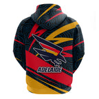Adelaide Crows Australian Football Hoodie Fierce Mascot Spirit With Indigenous Pattern Art