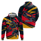 Adelaide Crows Australian Football Hoodie Fierce Mascot Spirit With Indigenous Pattern Art