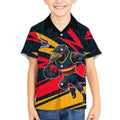Adelaide Crows Australian Football Kid Hawaiian Shirt Fierce Mascot Spirit With Indigenous Pattern Art