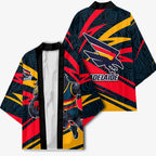 Adelaide Crows Australian Football Kimono Fierce Mascot Spirit With Indigenous Pattern Art