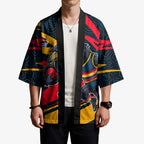 Adelaide Crows Australian Football Kimono Fierce Mascot Spirit With Indigenous Pattern Art