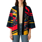 Adelaide Crows Australian Football Kimono Fierce Mascot Spirit With Indigenous Pattern Art