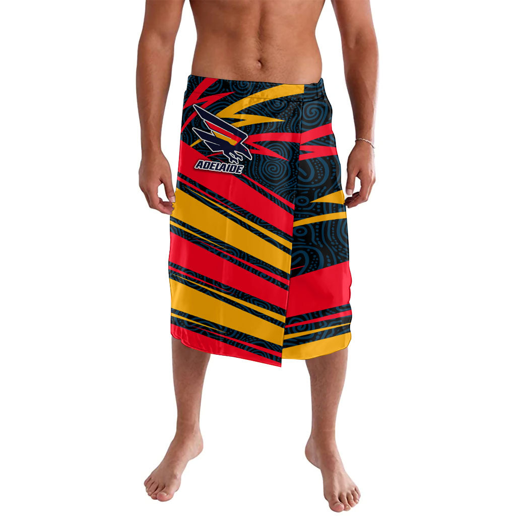 Adelaide Crows Australian Football Lavalava Fierce Mascot Spirit With Indigenous Pattern Art
