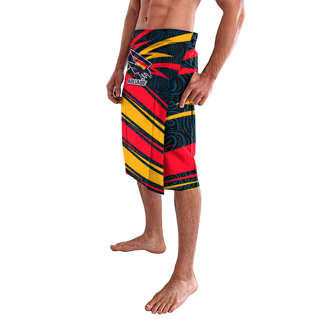 Adelaide Crows Australian Football Lavalava Fierce Mascot Spirit With Indigenous Pattern Art