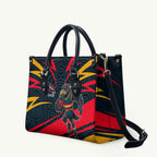 Adelaide Crows Australian Football Leather Bag Fierce Mascot Spirit With Indigenous Pattern Art