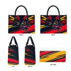 Adelaide Crows Australian Football Leather Bag Fierce Mascot Spirit With Indigenous Pattern Art
