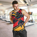 Adelaide Crows Australian Football Men Tank Top Fierce Mascot Spirit With Indigenous Pattern Art