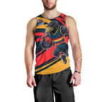 Adelaide Crows Australian Football Men Tank Top Fierce Mascot Spirit With Indigenous Pattern Art