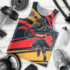 Adelaide Crows Australian Football Men Tank Top Fierce Mascot Spirit With Indigenous Pattern Art