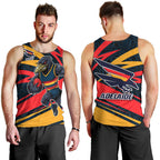 Adelaide Crows Australian Football Men Tank Top Fierce Mascot Spirit With Indigenous Pattern Art