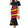 Adelaide Crows Australian Football Mermaid Dress Fierce Mascot Spirit With Indigenous Pattern Art