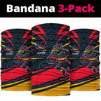 Adelaide Crows Australian Football Neck Gaiter Fierce Mascot Spirit With Indigenous Pattern Art