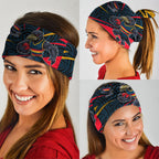 Adelaide Crows Australian Football Neck Gaiter Fierce Mascot Spirit With Indigenous Pattern Art