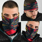 Adelaide Crows Australian Football Neck Gaiter Fierce Mascot Spirit With Indigenous Pattern Art