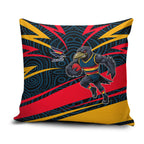 Adelaide Crows Australian Football Pillow Cover Fierce Mascot Spirit With Indigenous Pattern Art