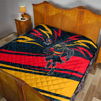 Adelaide Crows Australian Football Quilt Fierce Mascot Spirit With Indigenous Pattern Art