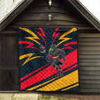 Adelaide Crows Australian Football Quilt Fierce Mascot Spirit With Indigenous Pattern Art
