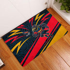 Adelaide Crows Australian Football Rubber Doormat Fierce Mascot Spirit With Indigenous Pattern Art