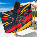 Adelaide Crows Australian Football Sarong Fierce Mascot Spirit With Indigenous Pattern Art