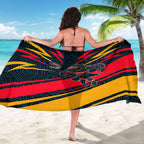 Adelaide Crows Australian Football Sarong Fierce Mascot Spirit With Indigenous Pattern Art