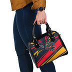 Adelaide Crows Australian Football Shoulder Handbag Fierce Mascot Spirit With Indigenous Pattern Art