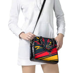 Adelaide Crows Australian Football Shoulder Handbag Fierce Mascot Spirit With Indigenous Pattern Art