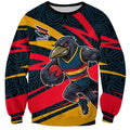 Adelaide Crows Australian Football Sweatshirt Fierce Mascot Spirit With Indigenous Pattern Art