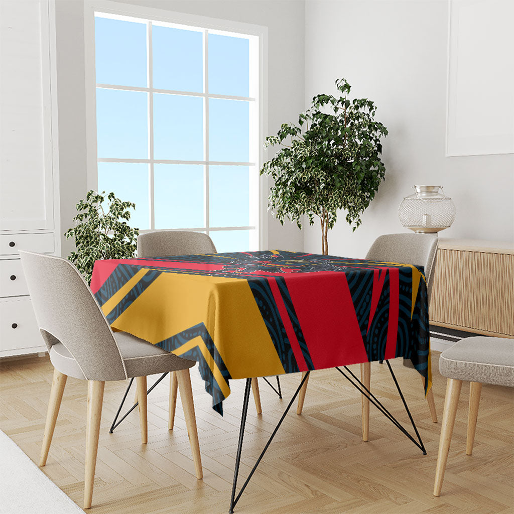 Adelaide Crows Australian Football Tablecloth Fierce Mascot Spirit With Indigenous Pattern Art