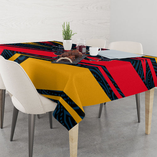 Adelaide Crows Australian Football Tablecloth Fierce Mascot Spirit With Indigenous Pattern Art