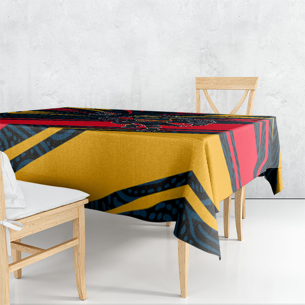 Adelaide Crows Australian Football Tablecloth Fierce Mascot Spirit With Indigenous Pattern Art