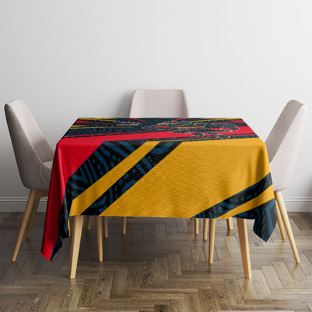 Adelaide Crows Australian Football Tablecloth Fierce Mascot Spirit With Indigenous Pattern Art