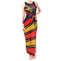Adelaide Crows Australian Football Tank Maxi Dress Fierce Mascot Spirit With Indigenous Pattern Art